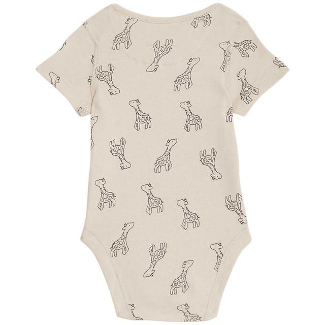 M&amp;amp;S Unisex Giraffe Bodysuits Newborn-3 Years Yellow