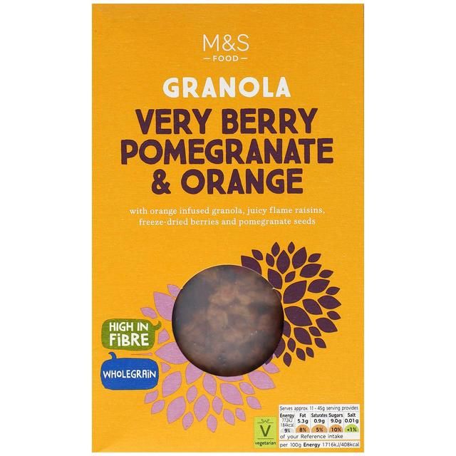 M&amp;amp;S Very Berry Pomegranate &amp;amp; Orange Granola   500g