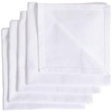 M&amp;amp;S White Cotton with Linen Napkins   4 per pack