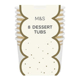 M&amp;amp;S White &amp;amp; Gold Paper Dessert Tubs   8 per pack