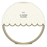 M&amp;amp;S White Paper Plates   8 per pack