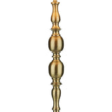 Madrid Antique Brass Floor Lamp with Faux Silk Shade