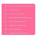 MAGNITONE GoBare! Rechargeable Mini Lady Shaver Pink