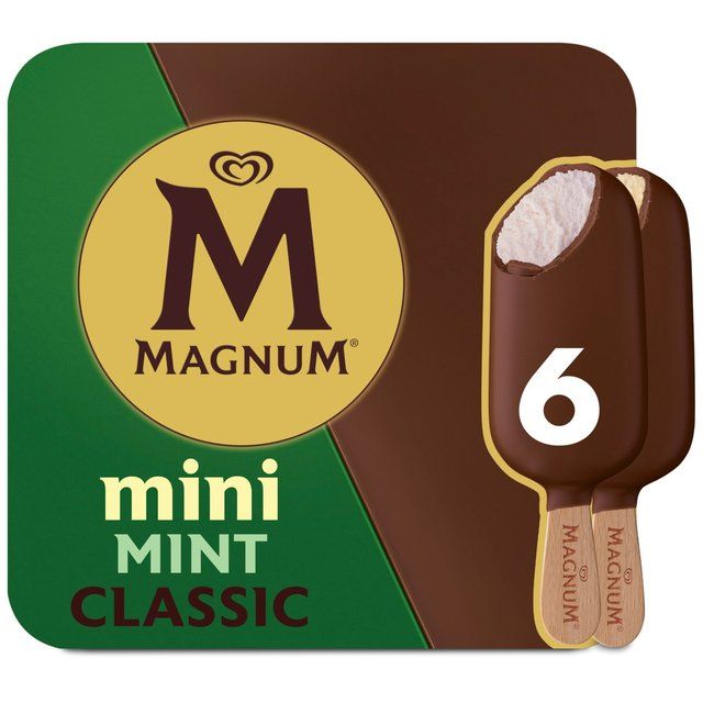 Magnum Mini Classic &amp;amp; Mint Ice Cream Sticks   6 x 55ml
