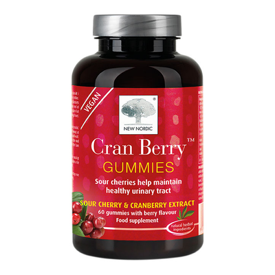 Støtte for urinveiene Tranebær og surkirsebær gummies 60 stk