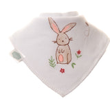 Ziggle Bandana Dribble Bib - Bunny on White