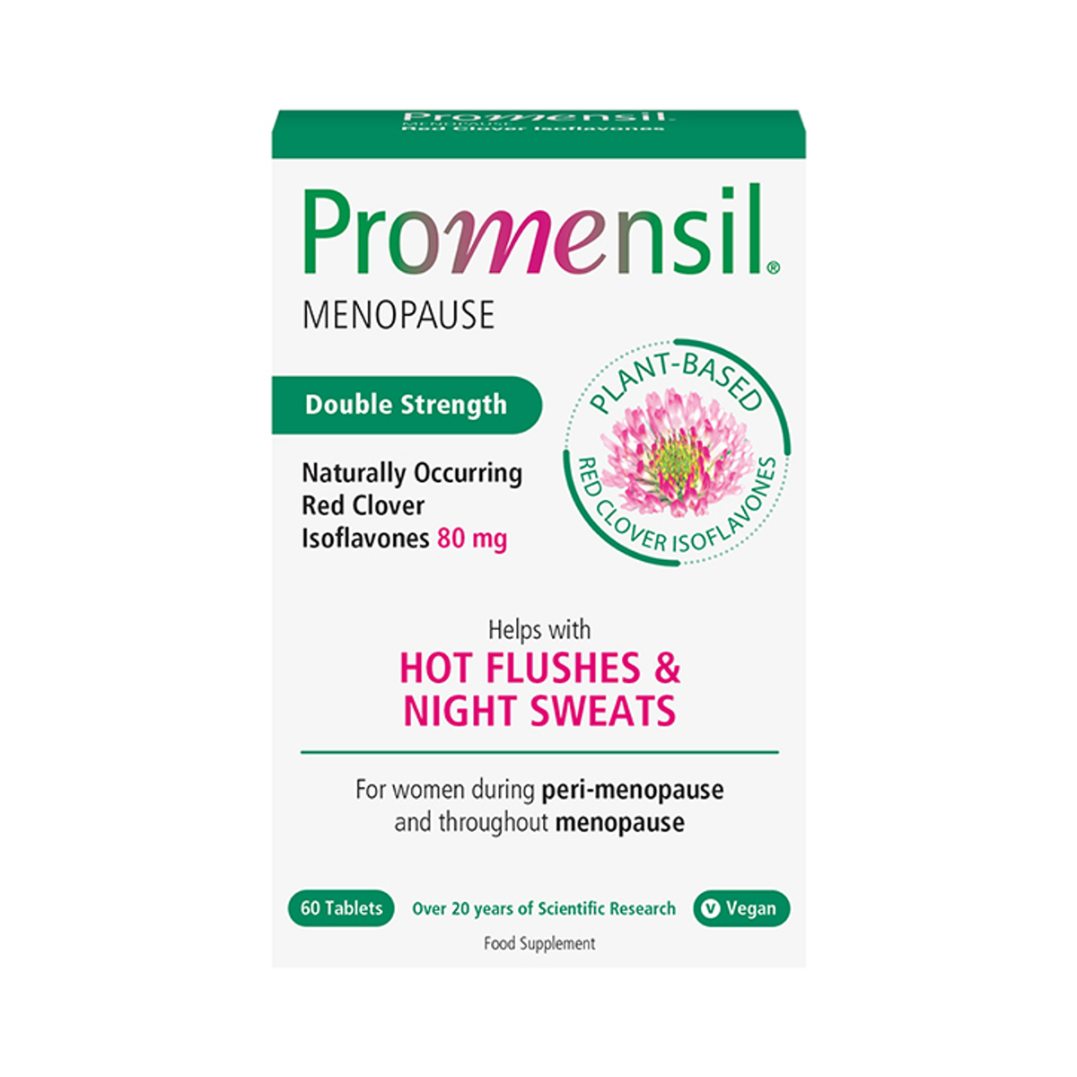 Double Strength Menopause Support Supplement with Red Clover Isoflavones 60 Tablets