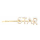 Envie Women's Pearl Words Letters Hairpin, Star