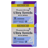 Superdrug Night Ultra Towel Wings Duo x20