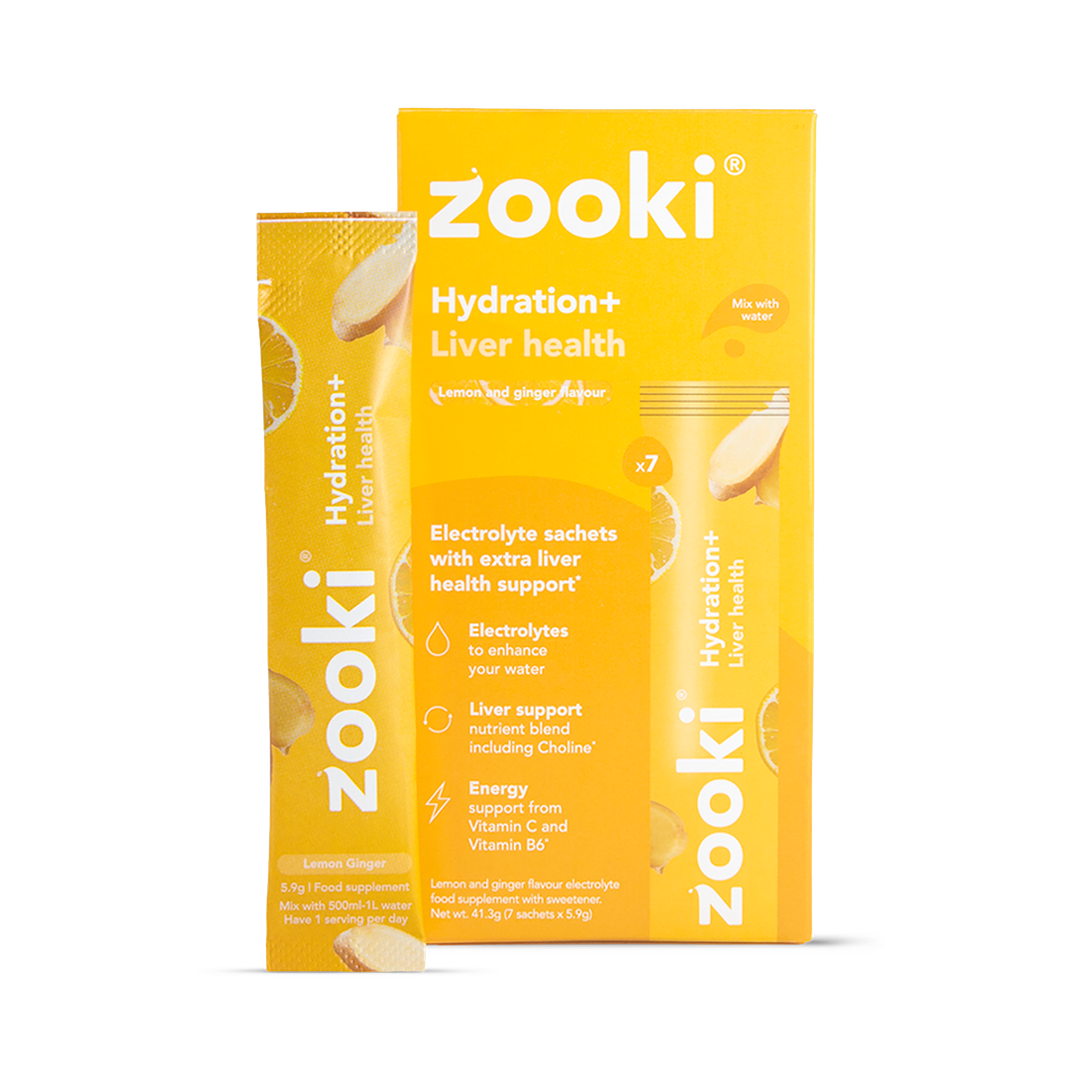 Zooki Hydration Liver Health Lemon Ginger Flavour 7 Sachets