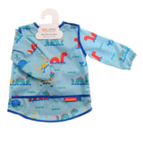 Ziggle Baby Coverall Feeding Bib - Blue Sea Monsters