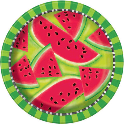 Unique Party Watermelon Summer Party Plates (Pack of 8)