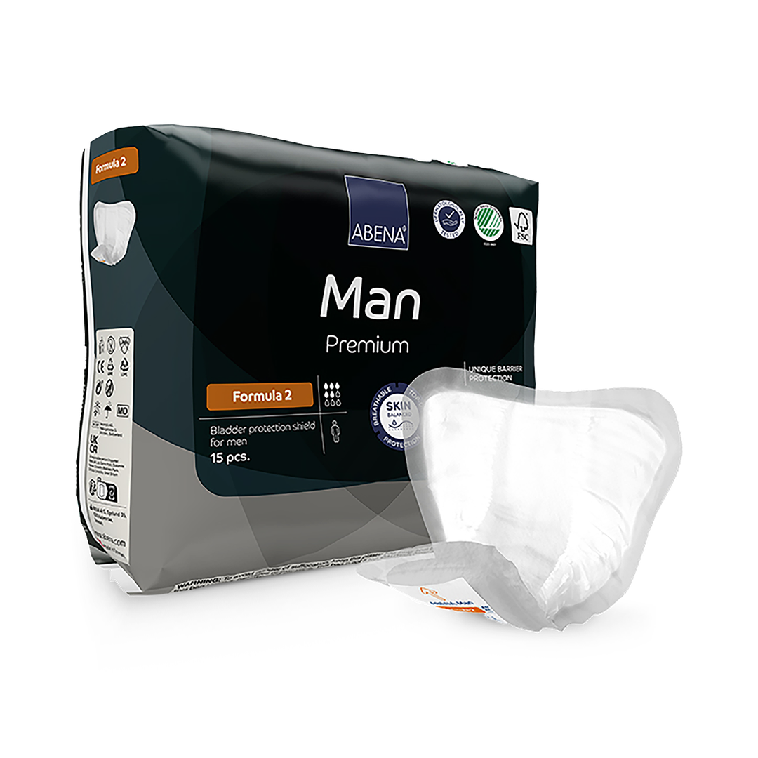 Abena Man Formula 2 700ml Absorbency Pack of 15 Incontinence Pads