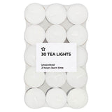 Superdrug Un-fragranced tea light candles