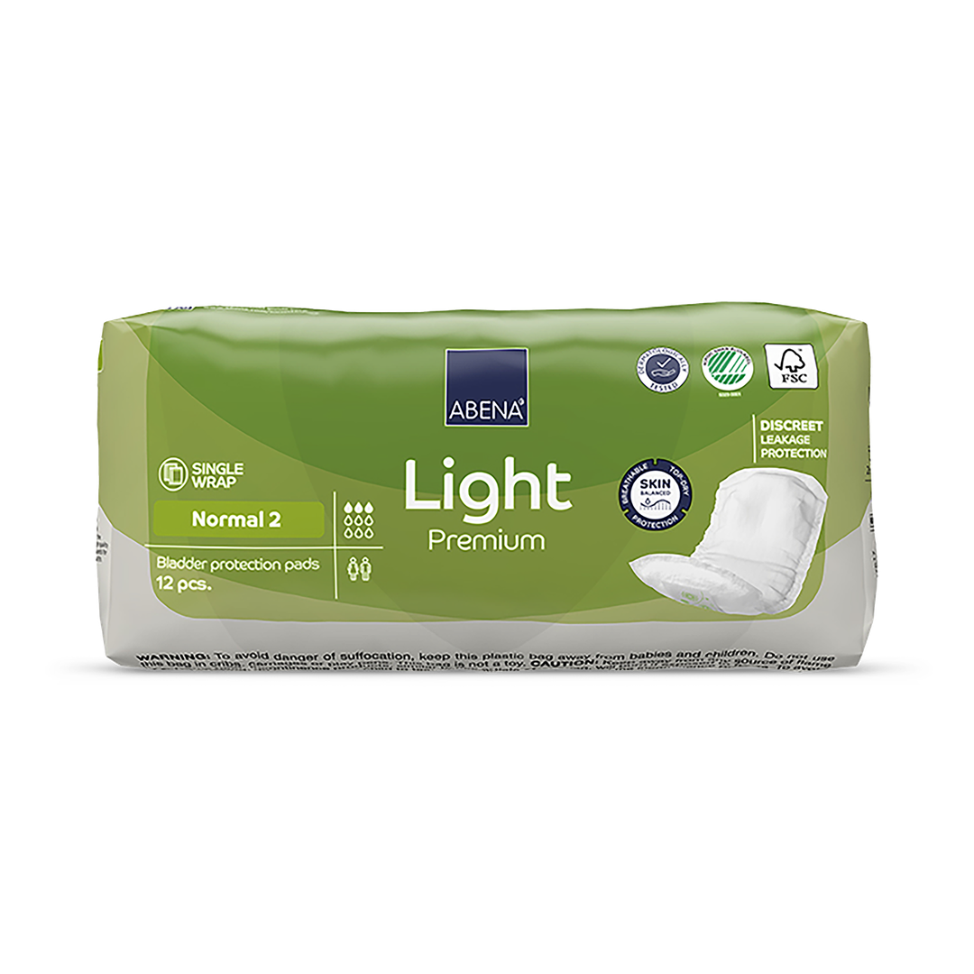 Abena Light Normal 2 350ml Absorbency 12 Incontinence Pads