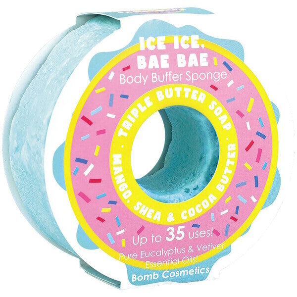 Bomb Cosmetics Body Buffer Soap Sponge - Ice Ice Bae Bae