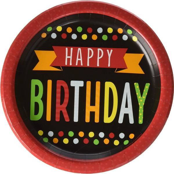 Creative Party Polka Dot Birthday Party Plates (Pack of 8)