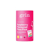 Grin Ultra Smooth Raspberry Floss Picks 80pk Canister