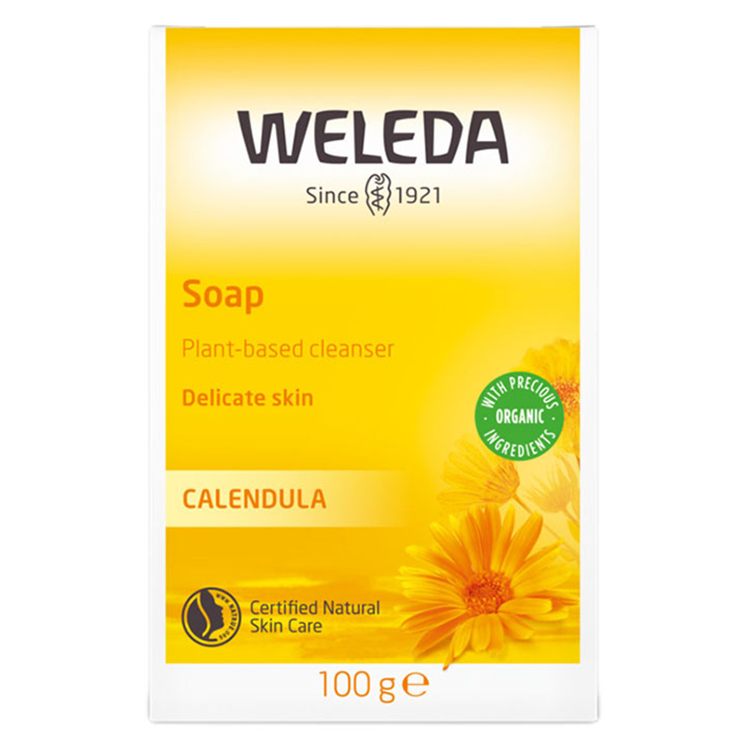 Soothing Calendula and Chamomile Bar Soap for Sensitive Skin 100g