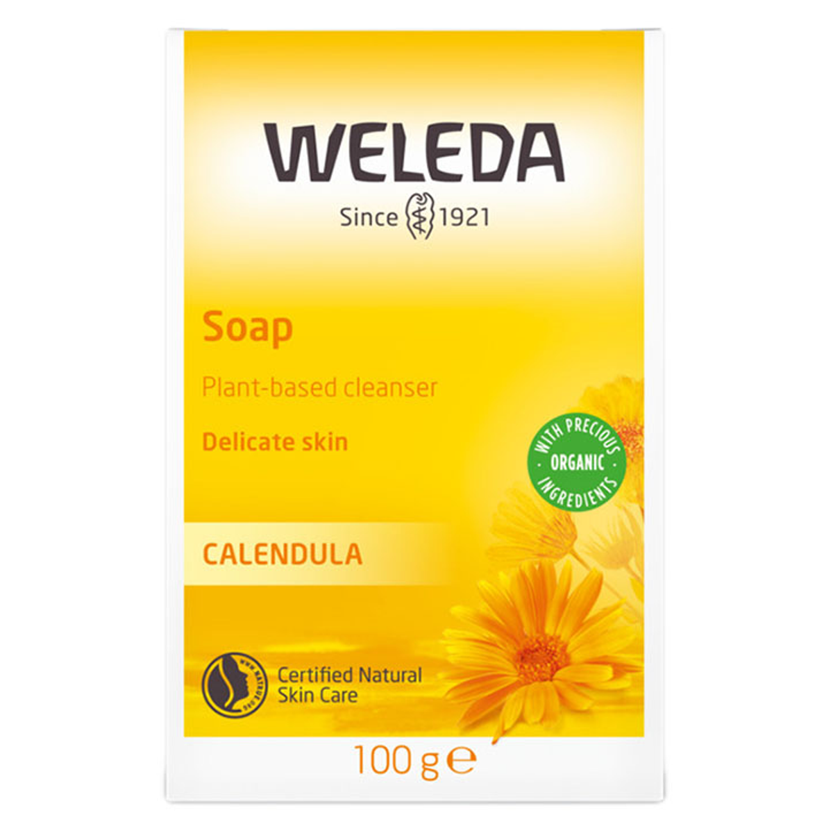 Soothing Calendula and Chamomile Bar Soap for Sensitive Skin 100g