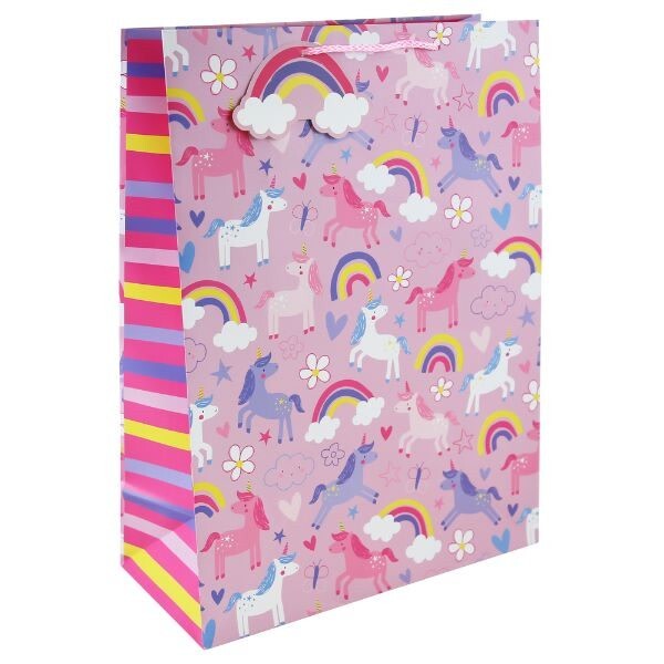 Eurowrap Unicorn And Rainbow Gift Bag (Pack of 6) (L)