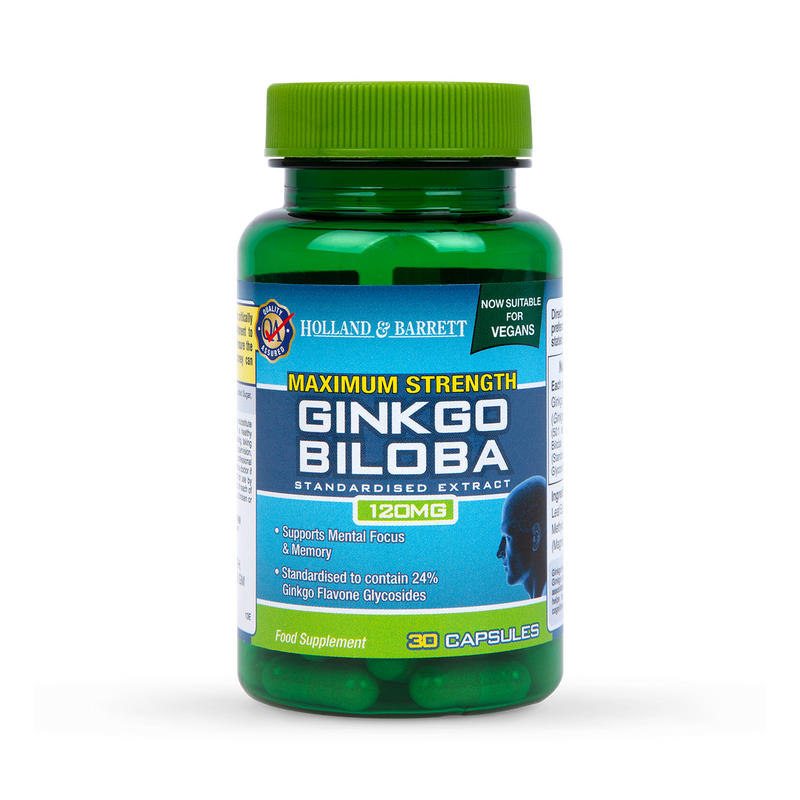 Holland Barrett Maximum Strength Ginkgo Biloba 120mg 30 Capsules