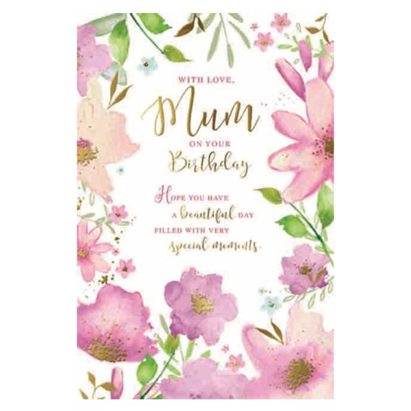 Simon Elvin With Love Mum On Your Birthday Card (Pack of 6)