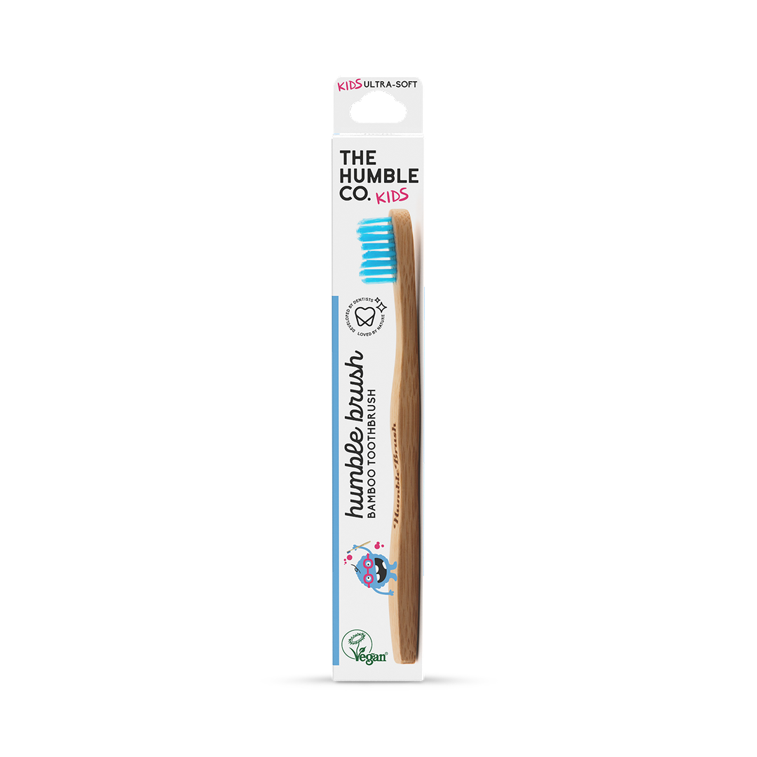 Humble Bamboo Kids Ultra Soft Bristle Toothbrush Blue Purple White or Yellow