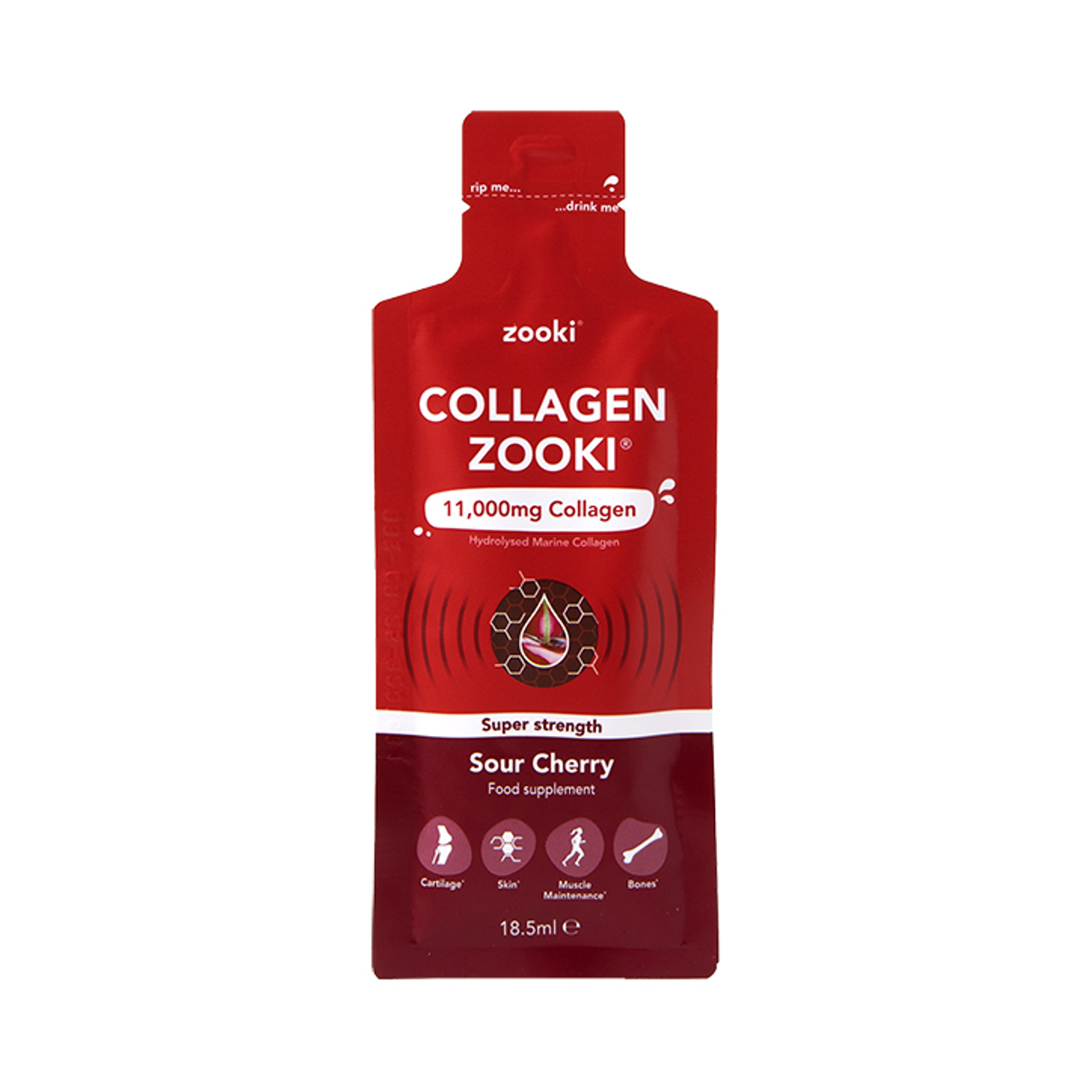 Super Strength Hydrolysed Collagen and Vitamin C Liquid Supplement 1 Sachet