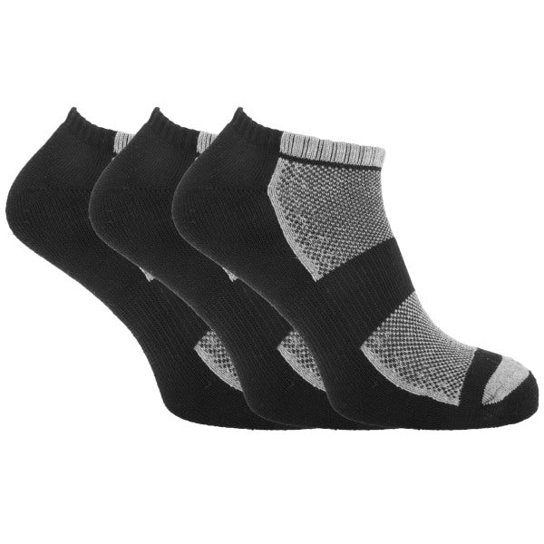Mens Cotton Sports Trainer Socks (Pack Of 3) (UK Shoe 7-11)