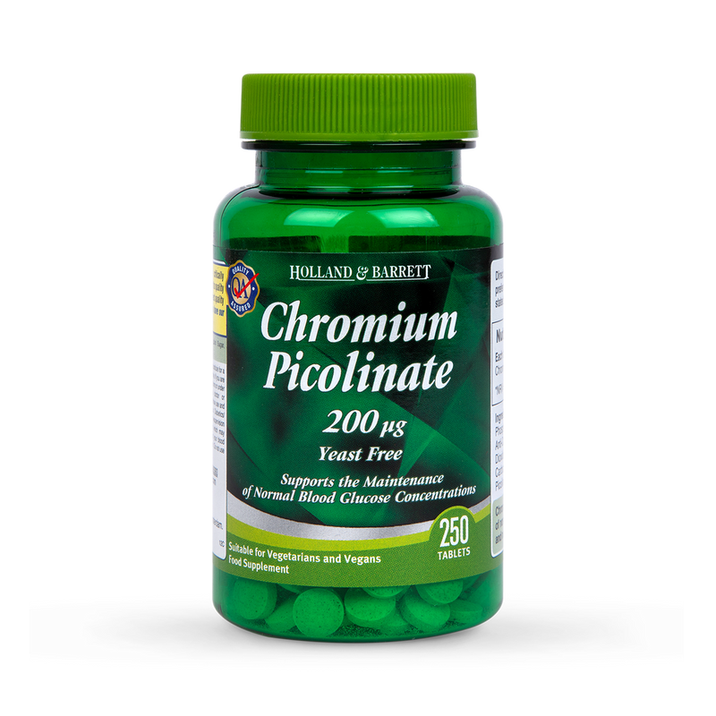 Holland Barrett Chromium Picolinate 250 Tablets 200ug