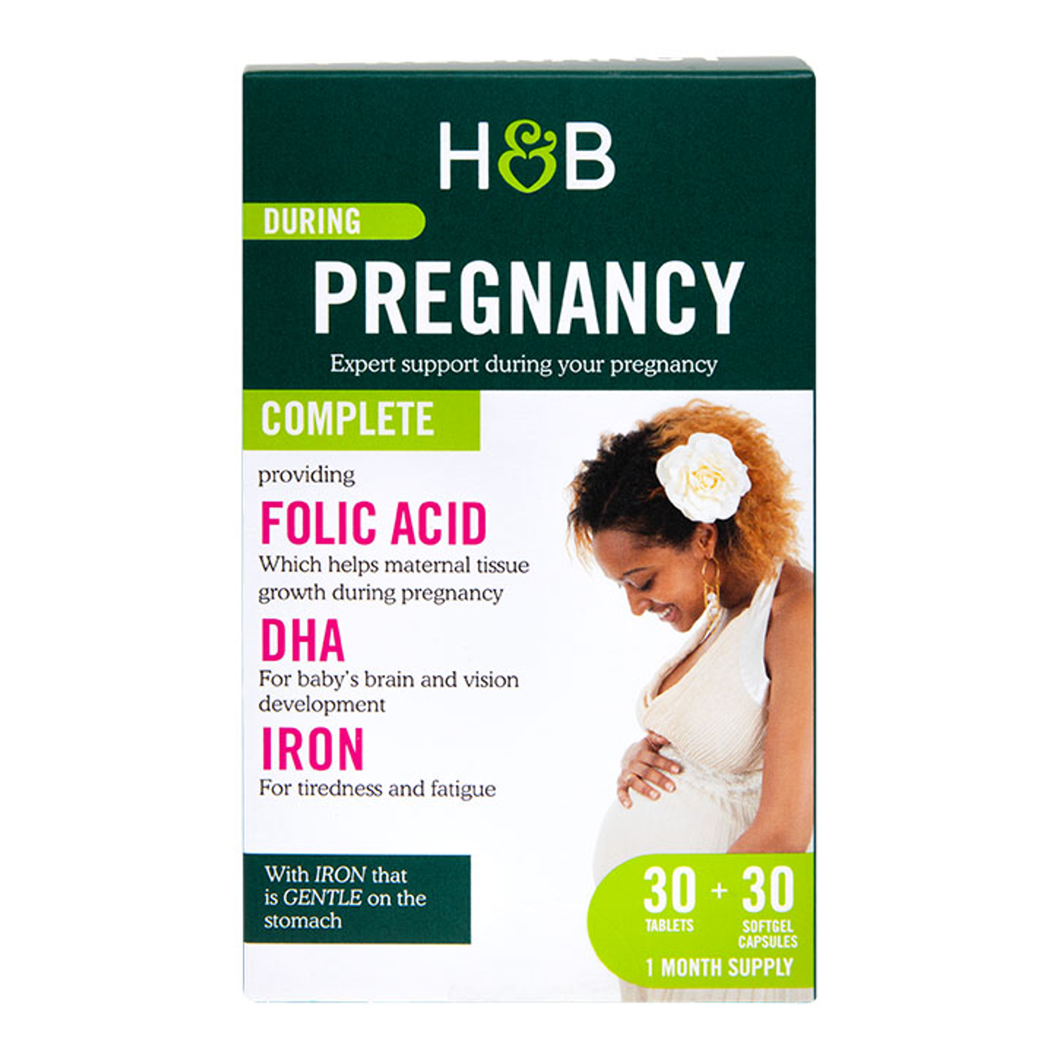 Pregnancy Support Multi-Nutrient Tablets and Omega-3 Capsules Dual Pack 30+30 Count