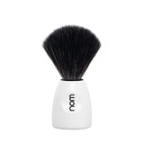 Nom LASSE Black Fibre Shaving Brush in White