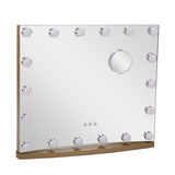 Livingandhome Hollywood Lighted LED Metal Makeup Mirror