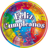Unique Party Feliz Cumpleanos Snack Plate (Pack of 8)