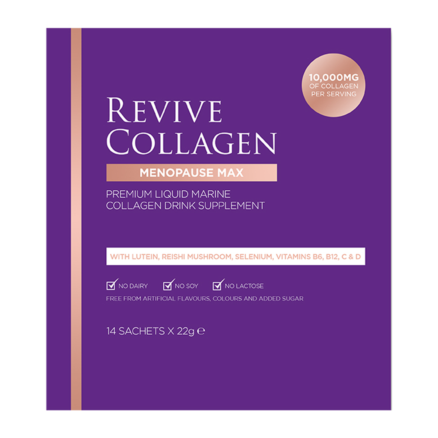 Revive Collagen Menopause Max Hydrolysed Marine Collagen 10,000mgs 14 Days Supply