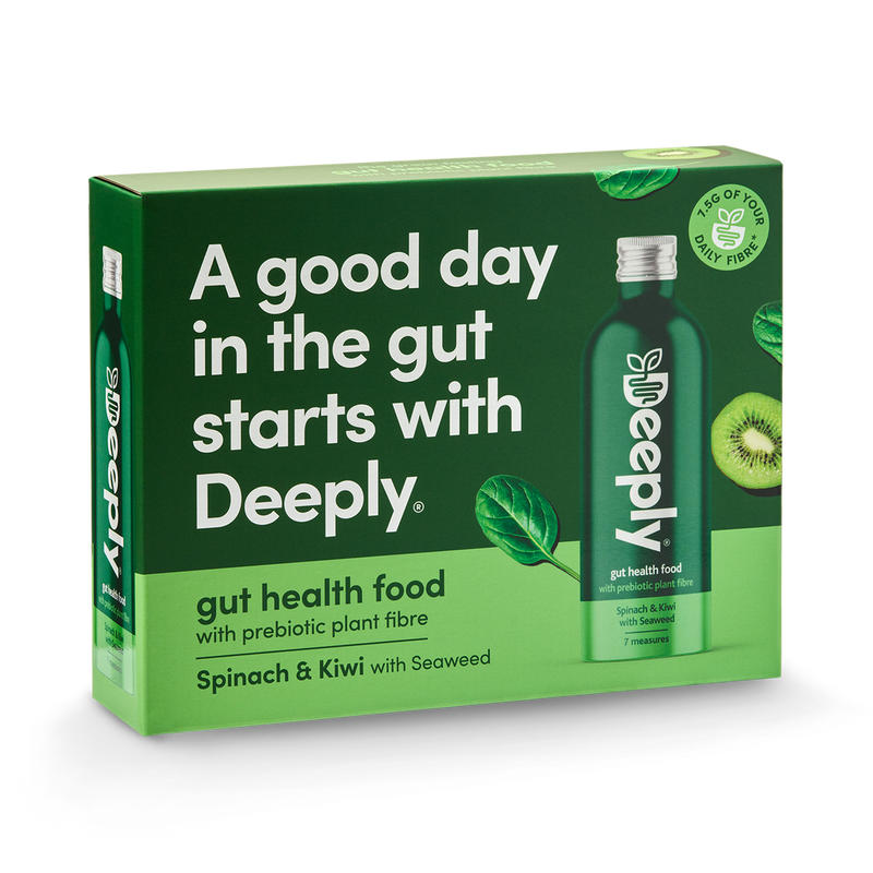 Deeply Gut Health Food With Prebiotic Plant Fibre Spinach Kiwi With Seaweed Multipack 4 x 455ml