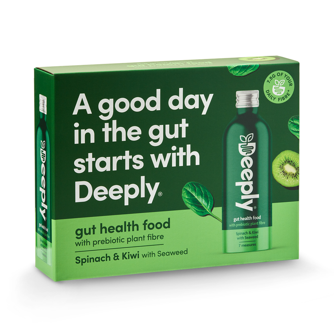 Deeply Gut Health Food With Prebiotic Plant Fibre Spinach Kiwi With Seaweed Multipack 4 x 455ml