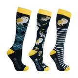 Hy Womens Night Owl Socks (Pack of 3)