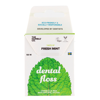 Mint Dental Floss with Candelilla Wax 50m