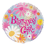 Unique Party Birthday Girl Flowers Foil Balloon