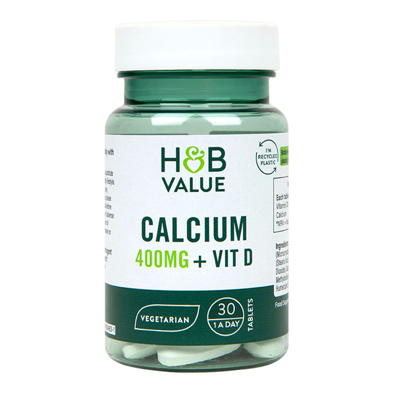 Calcium 400mg and Vitamin D Supplement 30 Tablets