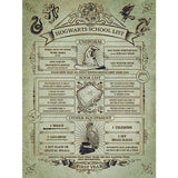 Harry Potter Hogwarts School List Canvas Print