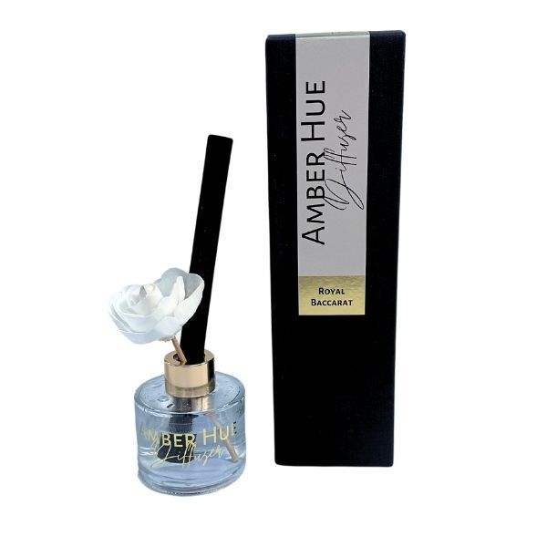 Amber Hue Candles - Royal Baccarat - Flower Reed Diffuser - 100ml