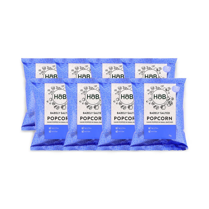 Holland Barrett Barely Salted Popcorn 8x 15g