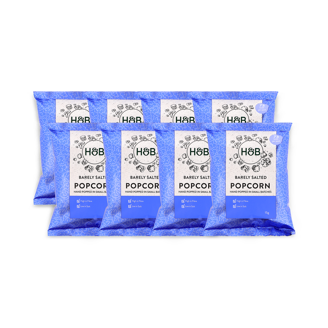 Holland Barrett Barely Salted Popcorn 8x 15g