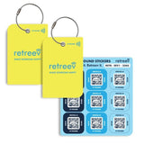Retreev Pack - 2 x tags and Stickers -Yellow Set