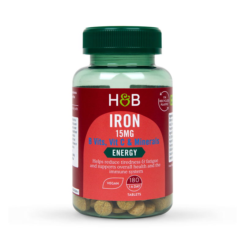 Holland Barrett Iron B Vits Vit C Minerals 15mg 180 Tablets