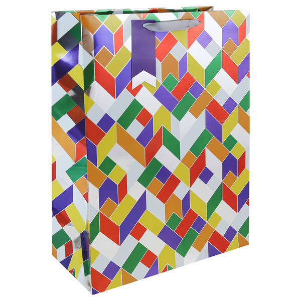 Eurowrap Generic Geometric Gift Bag (Pack of 6) (L)