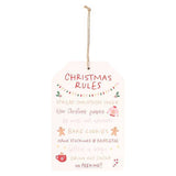Something Different Christmas Rules Hanging Sign